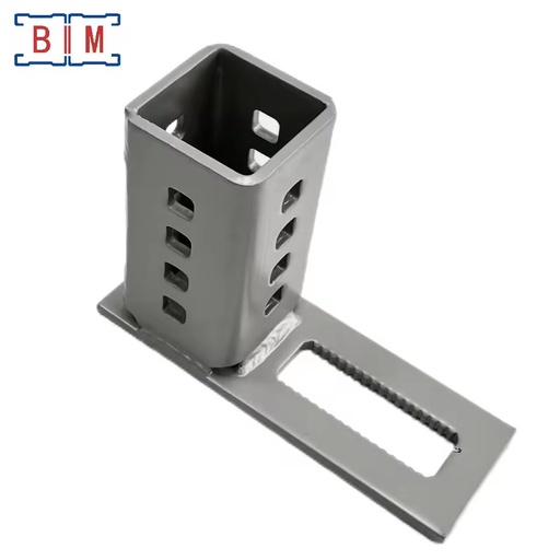Unistrut Channel Heavy Duty Powder Coated Custom-Shaped Post Base Plate T Type Single-Side Support Bracket 5mm