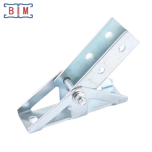 Electro Galvanized Custom-Shaped Steel Post Base Plate 5mm Thickness High Quality Standard Projector Mount 1-5/8'' Single Strut