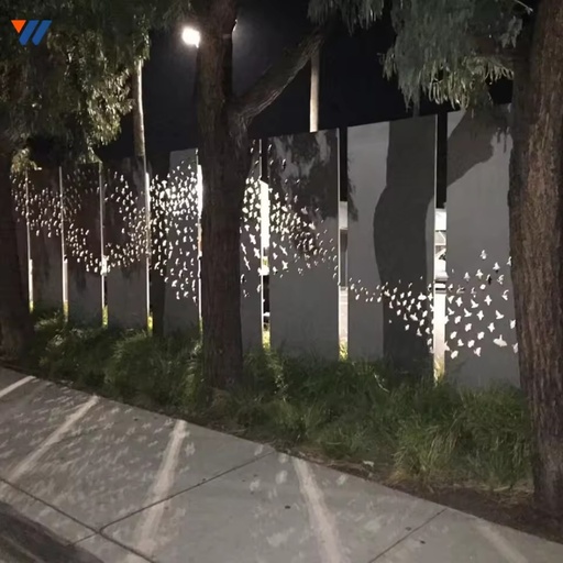 YW Hardware Manufacture Custom Service Laser Cut Screen for Commercial Projects Bulk Outdoor Privacy Metal Panels