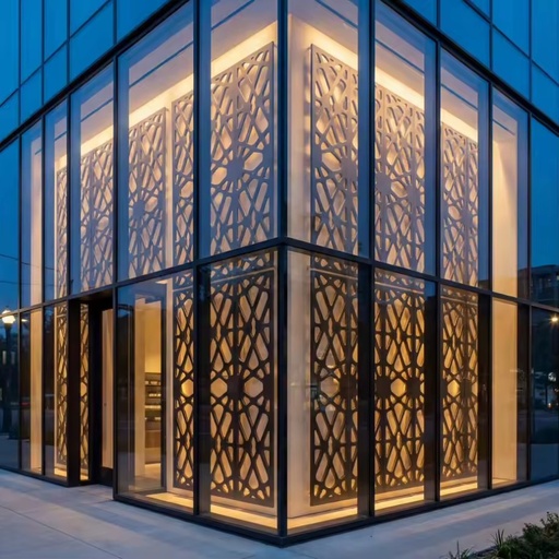 YW Hardware Custom Sheet Metal Fabrication Laser Cutting Bending Welding Decorative Metal Screens Panels for Building Decor