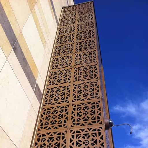 YW Hardware Architectural Metal Privacy Screen Custom Laser Cutting Service for Building Facade and Interior Decoration Panels