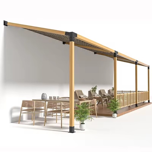15° Wall Pergola Kits DIY Heavy Steel 15 Degrees Angled Pergola Brackets for 4"x 4" Lumber