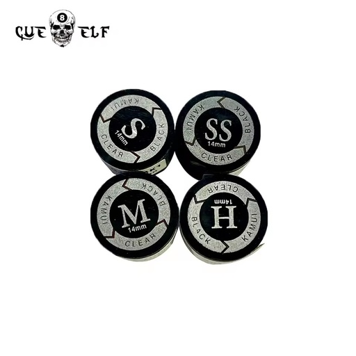 Cueelf Hotsale 14mm SS/S/M/H Clear Billiard Pool Cue Tip Clear Tips 9Layers
