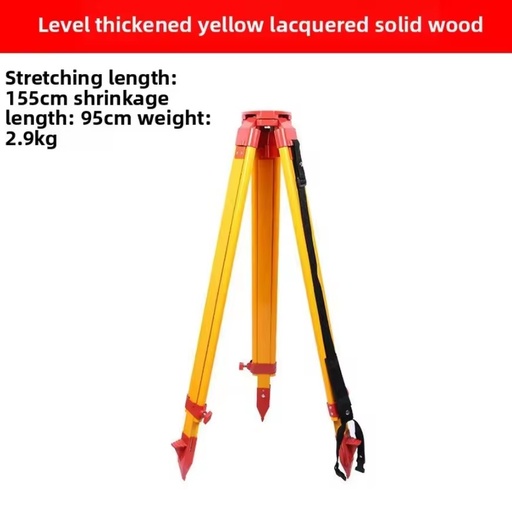 High-quality Yellow Wooden/Aluminum Alloy Surveying Instrument Tripods OEM Customization 4Pcs/Pack Optical-level Parts