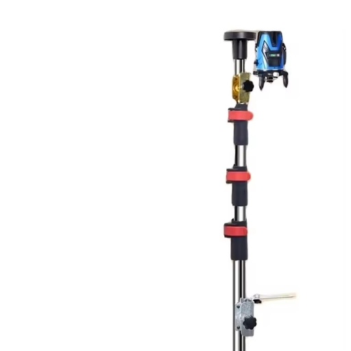Industrial Grade 4-meter Telescopic Measuring and Leveling Support Rod OEM Customized Stainless Steel for External Measurement