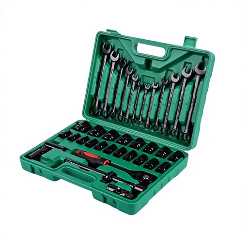 32-piece Multi-Purpose Socket Set Mechanics Ratchet Wrench Kit Black Car Emergency Home Use Automotive Repair Tools Construction