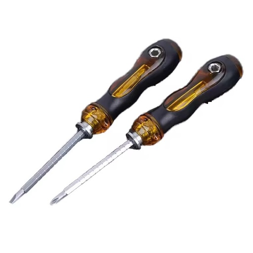 Qijun Industrial Chrome Finish Dual-Purpose Telescopic Strong Magnetic Screwdriver for