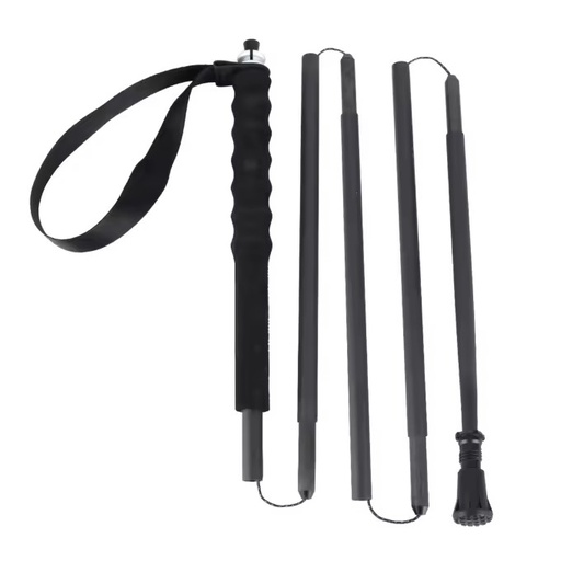 Self Defense Vintage 3-section Telescoping Foldable Carbon Nordic Walking Tungsten Steel Hiking Quick Lock 2.0 Adjustable Length