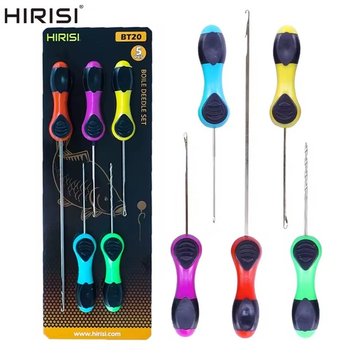 Hirisi Carp Fishing Bait Needle Set Pop up Boilie Rigs Splicing Needle Fishing Accessories BT20