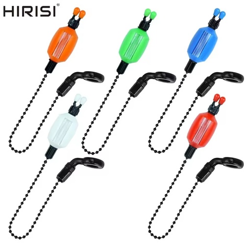 Hirisi Carp Fishing Swinger Bite Alarms 5 Colors Durable Clear Plastic with Line-Safe Clips Carp Fishing Accessories
