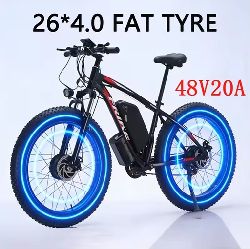 FRIKE Factory Direct Sale Fat Tire Powerful Electric Mountain Bike for Adults Electric Mountain Bike Fat Tire Electric Bicycle