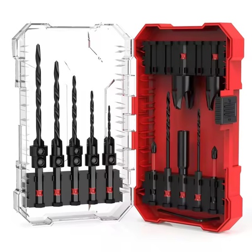 15 Pcs Wood Plug Cutter Shank Quick Change Tapered Drill Bit Set Countersink Drill Bit Set With Storage Box for Woodworking