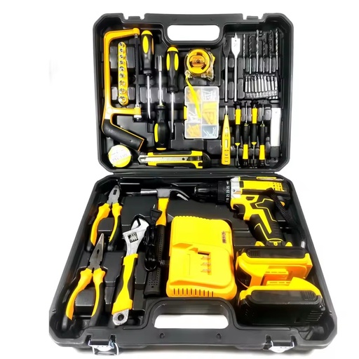 Professional Cordless Power Drill Set for Men Electric Lithium Battery Operated with Portable Drill Bits for Home DIY