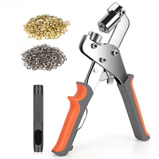 Grommet Tool Kit 10mm Eyelet Pliers for Tarps Fabric Leather with Hole Punch 500Pcs Eyelets