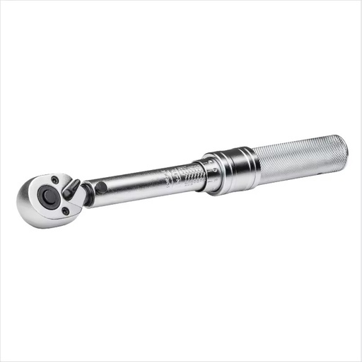 Industrial Matte Chrome Finish Alloy 30-150 Inch Pound Torque Wrench 1/4" Drive Carbon Steel Forged Handle Ratcheting Hand Tool