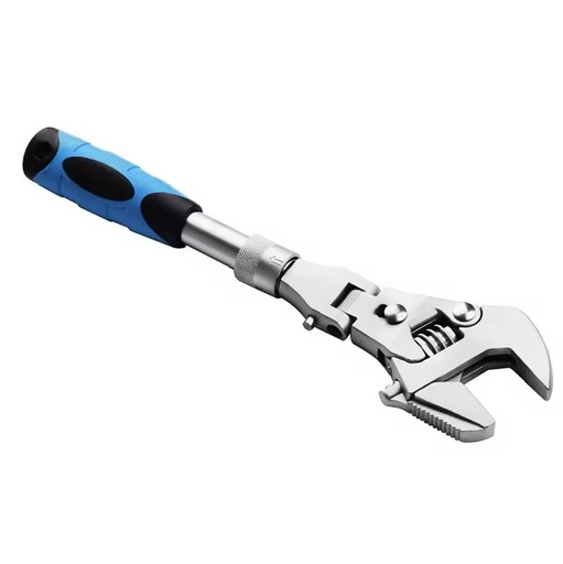 Heavy Duty 10Inch Ratcheting Adjustable Wrench 5-in-1 Folding Spanner for Automotive Industrial Repairs