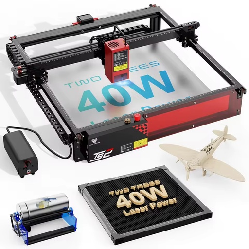 ActionLasers TWOTREES TS2 Laser Engraver Machine 20W 40W High Precision New Process Print Plotter for Wood & Rubber Supports BMP Format