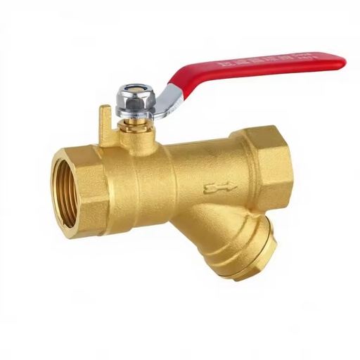 Heavy Duty Brass Y-Strainer Ball Valve Pn16 Forged Brass 2-In-1 Filter Ball Valve For Water Oil Pipe Line System Protection
