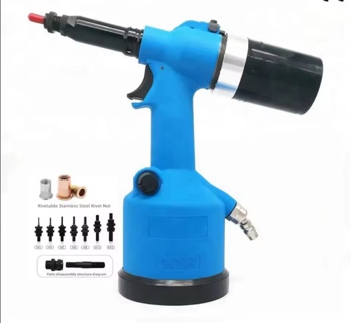 Pneumatic Rivet Gun Pneuforce air M3-M12 Hand Rivet Gun High Quality Rivet Nut Tools Heavy Duty Industrial Level