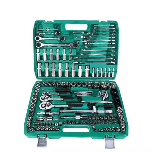 Hot Selling 151-Piece Complete Hand Operated Mechanical Professional Socket Wrench Set Chrome Vanadium OEM Customizable Hard
