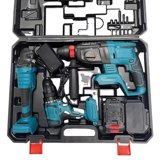 20V Cordless Power Drill Hammer Brushless Motor High Power Tool Set Rechargeable Battery Industrial Home Professional Use