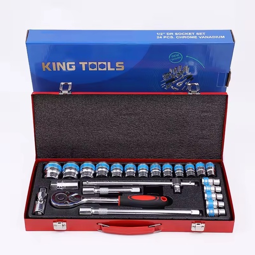 Factory Direct Supply Oem Odm12- 24 Pcs Heavy Duty Socket Wrench Set Auto Diagnostic Hand Tools