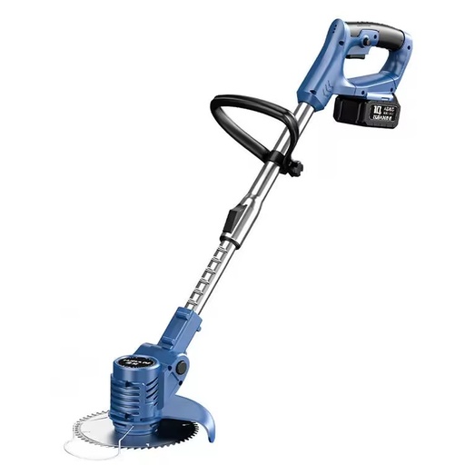 21V Multifunctional Household Rechargeable Metal Lawn Mower Handheld Electric Lawn Trimmer with 350mm Cutting Width
