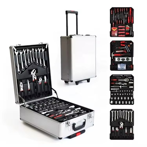 Household Chrome Vanadium Steel Hand Operated OEM Tool Box Auto Repair Wrench Mechanical Tool Set with 3-Year Warranty