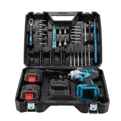 Heavy Duty Cordless Impact Electric Wrench 21V Brushless with Battery 1/2in Handheld Electric Torque Wrench Power Wrenches