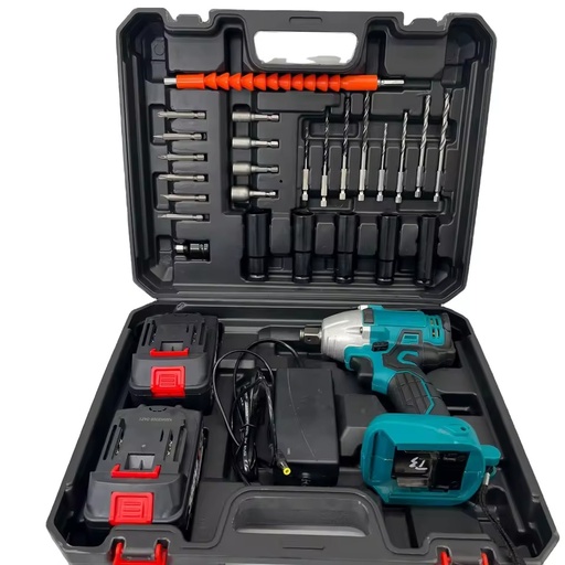 21v Portable Brushless High Torque Wrench Kit Industrial Grade Cordless Impact Wrench Set Electric Wrench Tools Set