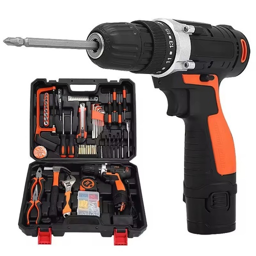 12V Portable Rechargeable Li-ion Cordless Impact Drill Multifunction Electric Hand Drill Industrial Electric Screwdriver Set