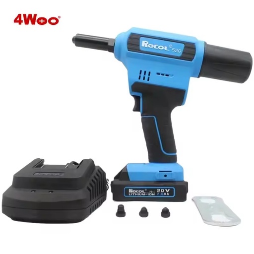 Cordless Brushless Riveter Electric Rivet Gun Rl-520 18v Li-ion Battery Efficient Convenient Riveter