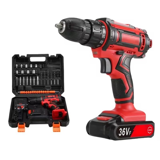 OEM Industrial Grade Cordless Drill 12V 18V 36V Lithium Battery 800W Input Electric Screwdriver Impact Tools Set for Home DIY