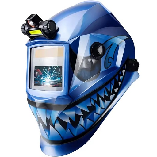 Professional Adjustable Panoramic Welding Helmet with Night LED Light Assistance Eye Protection for Outdoor Work
