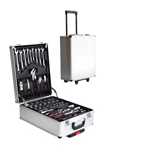 187pcs Professional Aluminium Socket Wrench Toolbox Customizable OEM Suitcase for Motorcycles Bicycles Home Garage Use