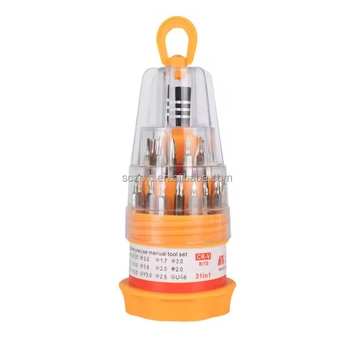 Chrome Plated 31 1 Mini Magnetic Combination Tool Screwdriver Set Industrial for DIY Repairing Watches