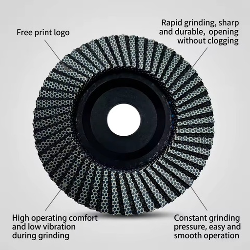 Hybrid Ceramic Vitrified Diamond Flap Wheel Flexible Disc 115mm Coated Flap Disc for Granite Grinding Marble Tile Edge Grinding