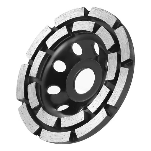 Scratch Remove 4 in Double Row Segments Diamond Concrete Grinding Disc Wheel for Angle Grinders Cup Deburring on Aluminum Metal