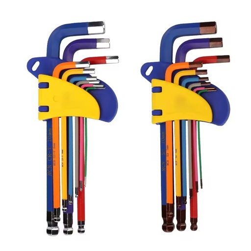 OEM RLS-1655-9CP Hex Key Set Durable Carbon Steel Allen Wrench Kit 40CR, CRV S2