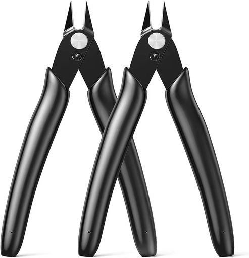 Model Kits, Orange 5 Inch Micro Wire Cutter, Mini Flush Cutters and Clean Cut Pliers for Electronics