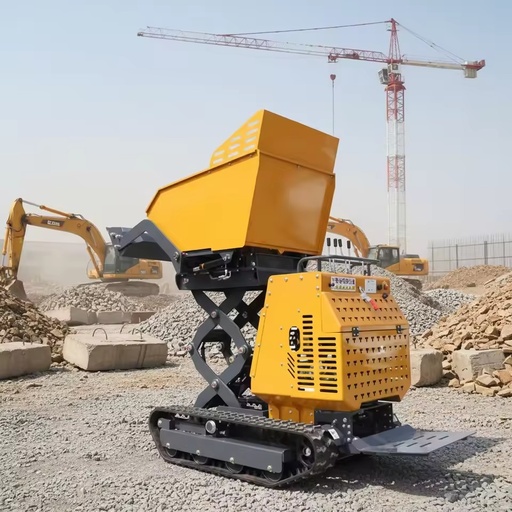 Super Low Price Customized 870kg Mini Dumpers Gasoline Powered Wheelbarrows Small Track Site Hydraulic Crawler Dumper