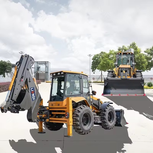 High Quality Earth-moving Machinery Mini 4x4 Agriculture Tractor with Backhoe Loader Excavator for Sale
