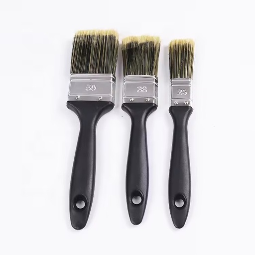 Hand-held Tools Nylon Paint Brushes for for Oil Gouache Plastic Black Handle Heavy Duty Paint Brush