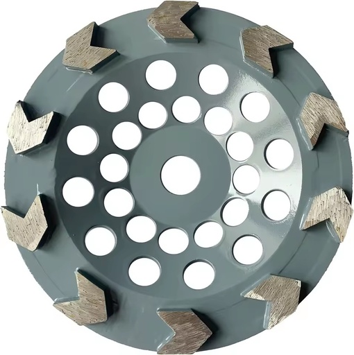 Diamond V-Shape Arrow Cup Grinding Wheel for Concrete Stone 4.5" 5" 7" Abrasive Tools Deburring Angle Grinder Ceramic Steel Base