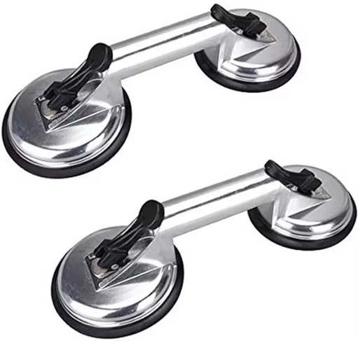 WEHER Factory 2 Claw Aluminum Alloy Vacuum Heavy Duty Glass Suction Cup Lifter Double Handle Locking Industrial Grade 150KG