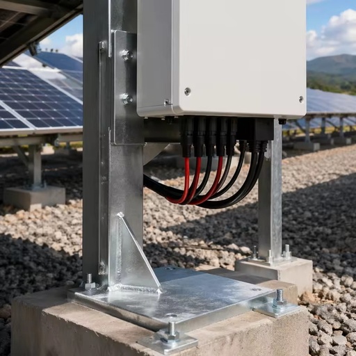 Solar Inverter Welded Mounting Bracket Hot Dip Galvanized Carbon Steel Support Frame