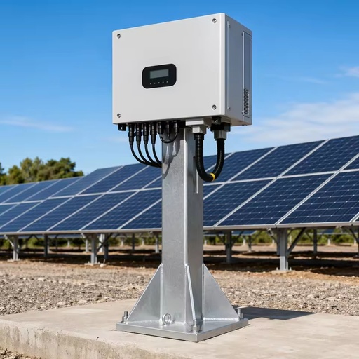 Outdoor Solar Inverter Support Pedestal Base, Hot Dip Galvanized C3-C5 Rated, Q235 Q345 Q355 Carbon Steel