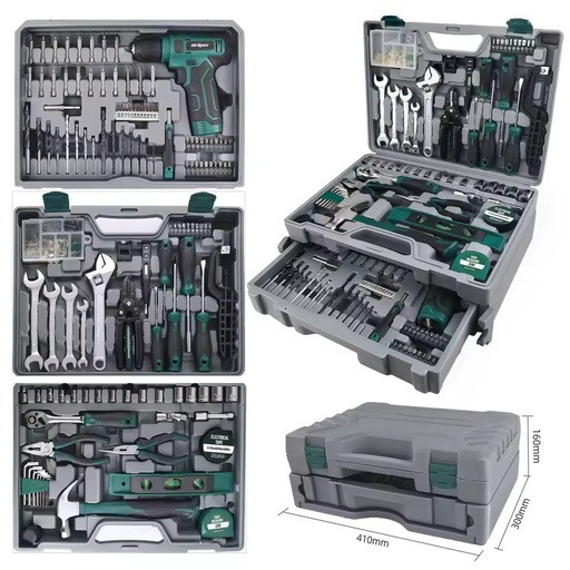 New 8V Electric Drill Suit Lithium Power Tool Hand Drill Drawer Type Three-Layer Toolbox Combination OEM Customizable Hard Case