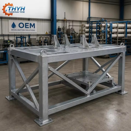OEM Welded Desalination Equipment Support Platform | Hot Dip Galvanized S355JR Steel ISO 9001 for Industrial Process Equipment