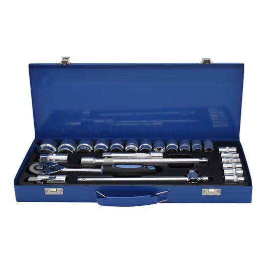 LF-HT-384 24pcs Carbon Steel Hand Operated Ratchet Wrench Screws OEM Customizable Tool Box Bicycle Repair Hard Case